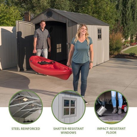 Lifetime 8 Ft. X 12.5 Ft. Outdoor Storage Shed – 60305 - Ezonesglobal - Buy at Wine Coolers Online