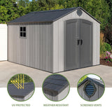 Lifetime 8 Ft. X 12.5 Ft. Outdoor Storage Shed – 60305 - Ezonesglobal - Buy at Wine Coolers Online