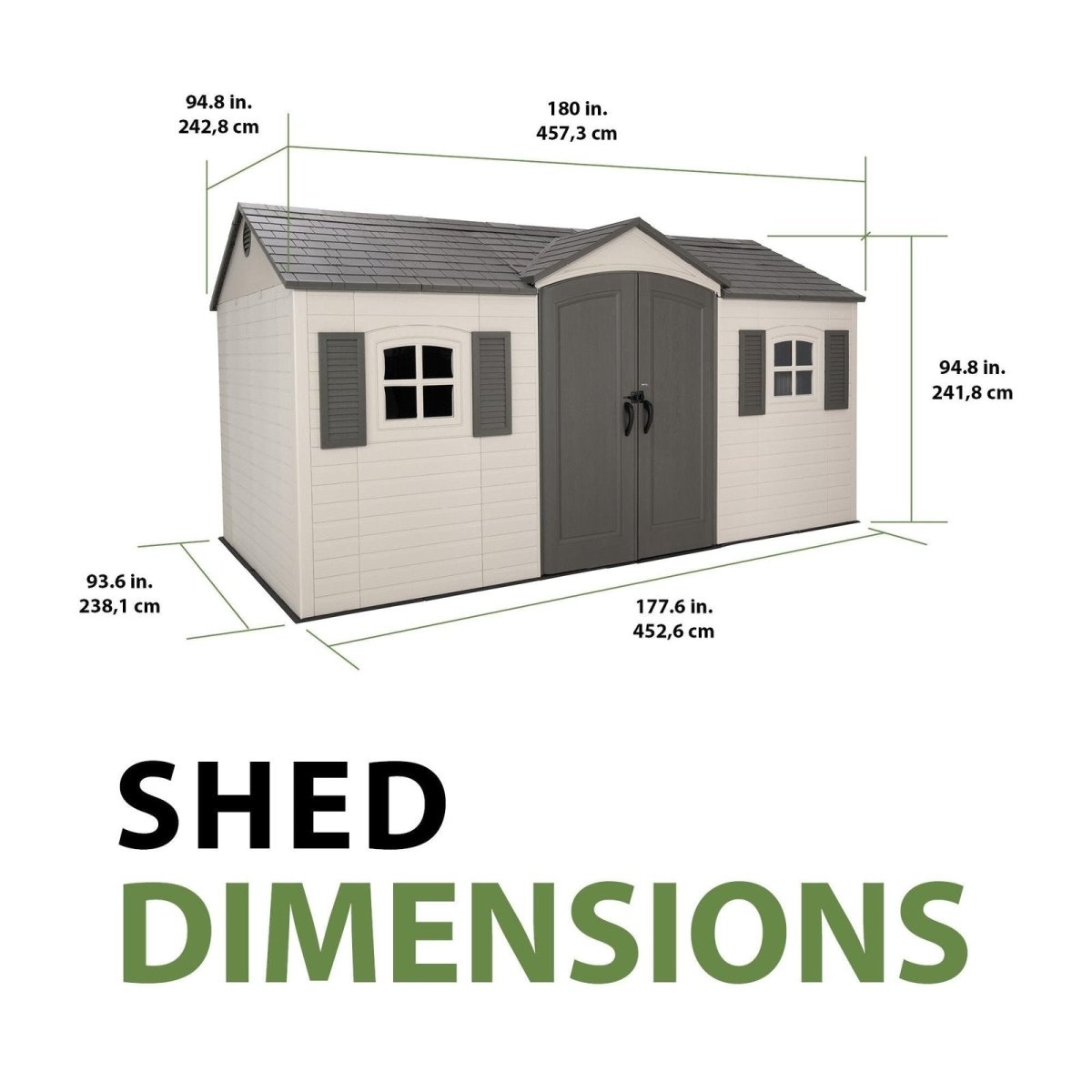 Lifetime Legacy 15 ft x 8 ft Outdoor Storage Shed – 60465 - Ezonesglobal - Buy at Wine Coolers Online