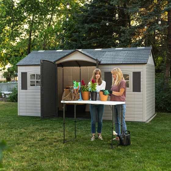 Lifetime Legacy 15×8 Plastic Storage Shed Kit w/ Floor - Ezonesglobal - Buy at Wine Coolers Online