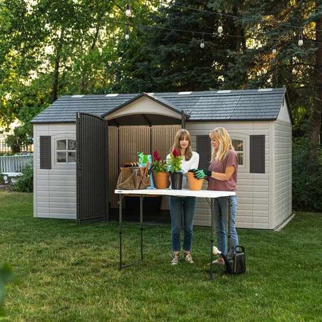 Lifetime Legacy 15×8 Plastic Storage Shed Kit w/ Floor - Ezonesglobal - Buy at Wine Coolers Online