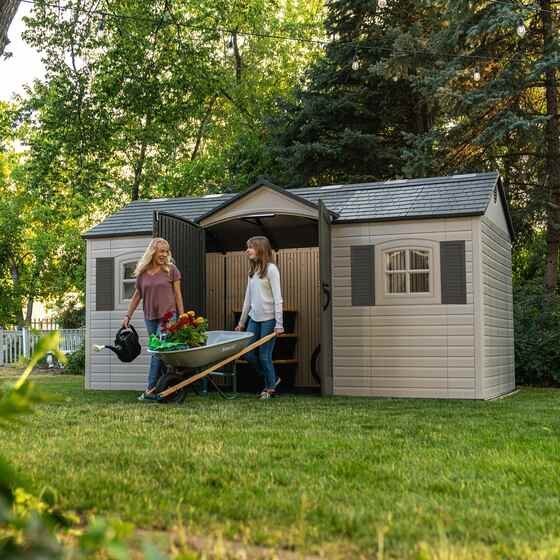 Lifetime Legacy 15×8 Plastic Storage Shed Kit w/ Floor - Ezonesglobal - Buy at Wine Coolers Online
