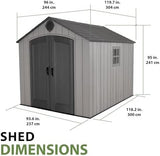 Lifetime Outdoor Storage Shed, 8 x 10 Foot, Gray - Ezonesglobal - Buy at Wine Coolers Online