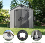 Lifetime Outdoor Storage Shed, 8 x 10 Foot, Gray - Ezonesglobal - Buy at Wine Coolers Online