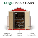 Little Cottage Co. 8 x 16 Foot Value Gambrel Barn with 4 Foot Sidewalls – Precut Kit - Ezonesglobal - Buy at Wine Coolers Online