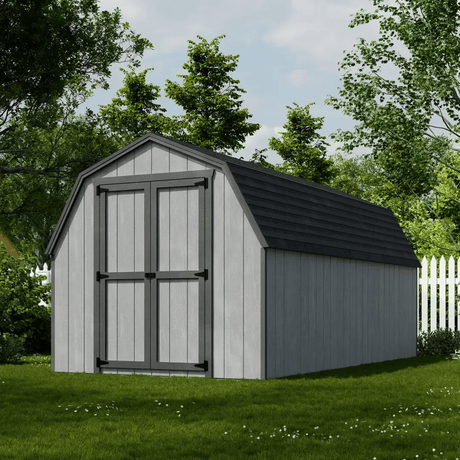 Little Cottage Co. 8 x 16 Foot Value Gambrel Barn with 4 Foot Sidewalls – Precut Kit - Ezonesglobal - Buy at Wine Coolers Online