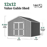 Little Cottage Co. Pre - Cut 12×12 Value Gable Shed Kit - Ezonesglobal - Buy at Wine Coolers Online