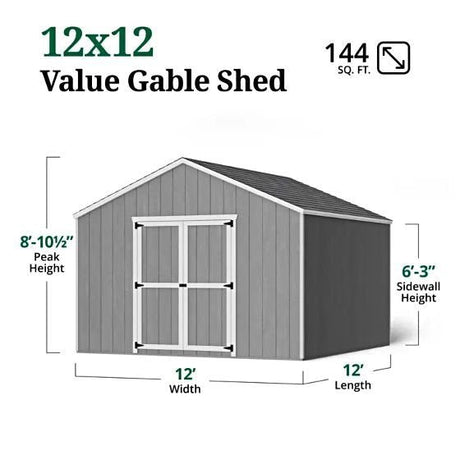 Little Cottage Co. Pre - Cut 12×12 Value Gable Shed Kit - Ezonesglobal - Buy at Wine Coolers Online