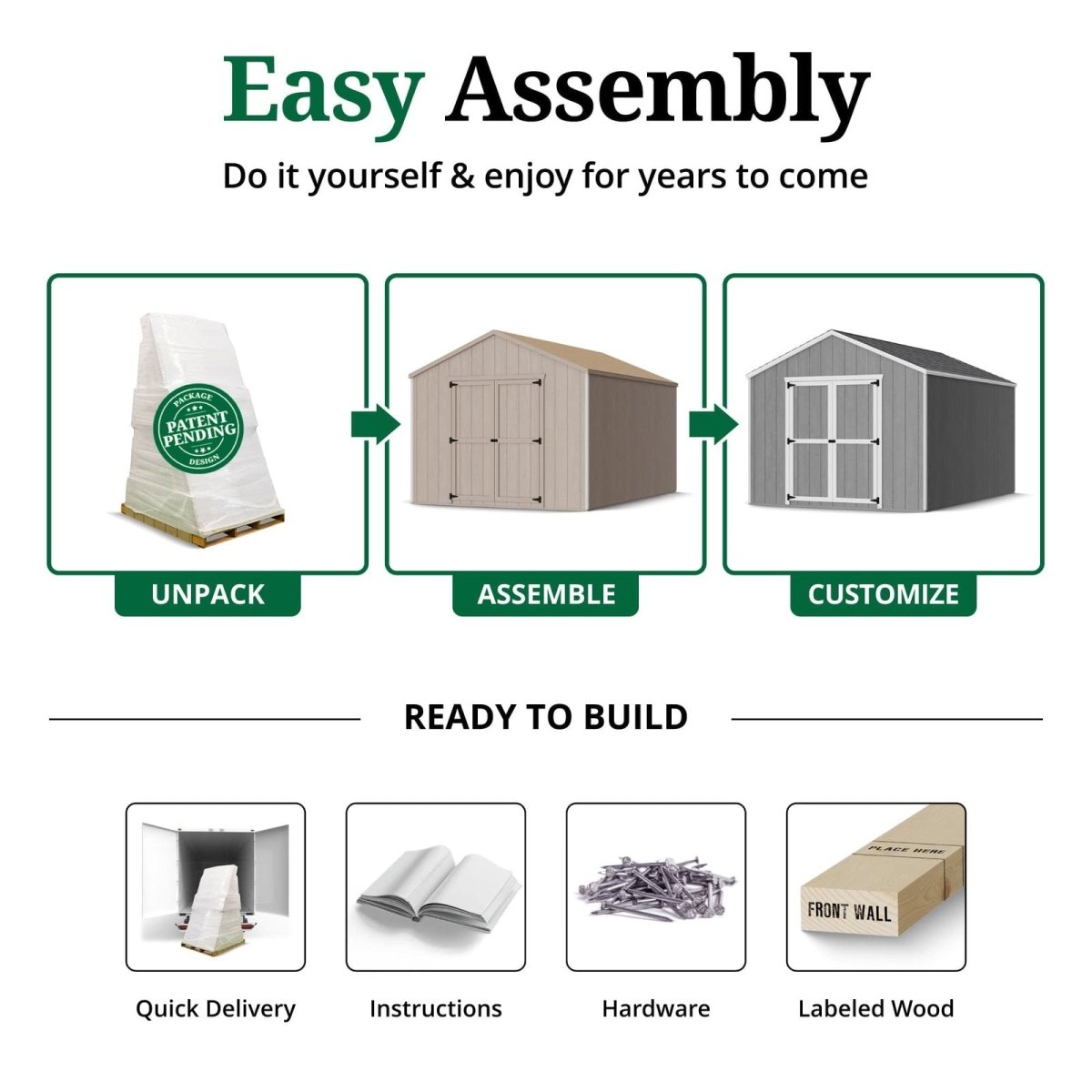 Little Cottage Co Value Gable Wood Shed Kit - Ezonesglobal - Buy at Wine Coolers Online