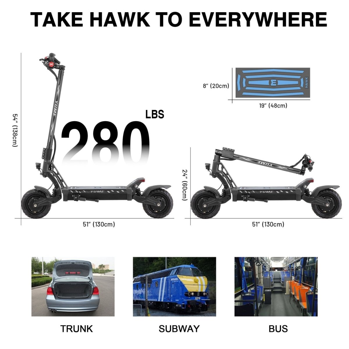 M YUME SCOOTER Hawk Dual Motor Electric Scooters for Adults 2400W 43MPH 43Miles Long Rang E - Scooter - Ezonesglobal - Buy at Wine Coolers Online