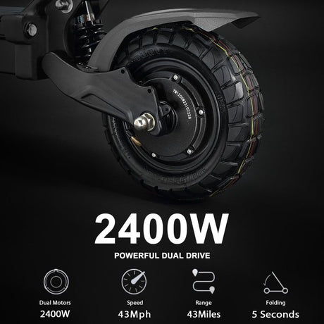 M YUME SCOOTER Hawk Dual Motor Electric Scooters for Adults 2400W 43MPH 43Miles Long Rang E - Scooter - Ezonesglobal - Buy at Wine Coolers Online
