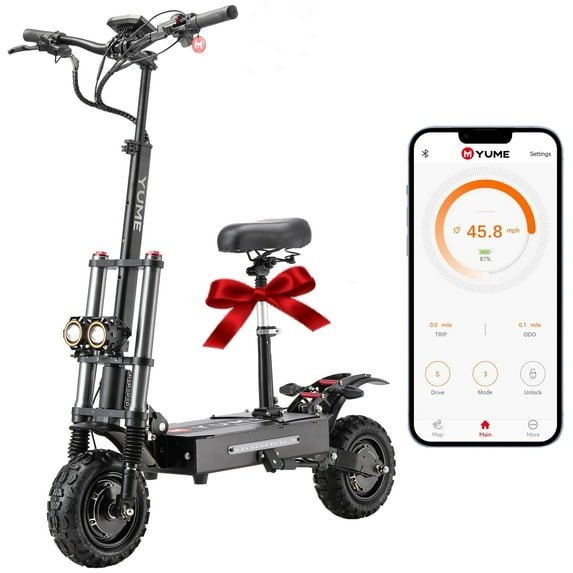M YUME SCOOTER Y11+ Dual Motors 6000W 50 Miles Long Range and 50 mph Fastest Electric Scooter for Adults - Ezonesglobal - Buy at Wine Coolers Online