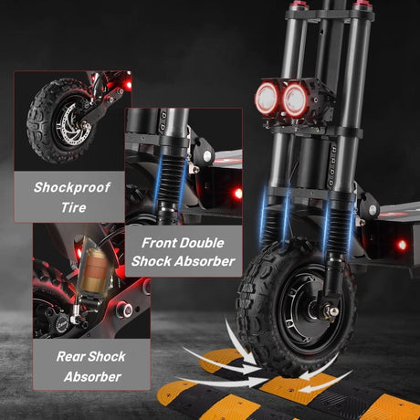 M YUME SCOOTER Y11+ Dual Motors 6000W 50 Miles Long Range and 50 mph Fastest Electric Scooter for Adults - Ezonesglobal - Buy at Wine Coolers Online