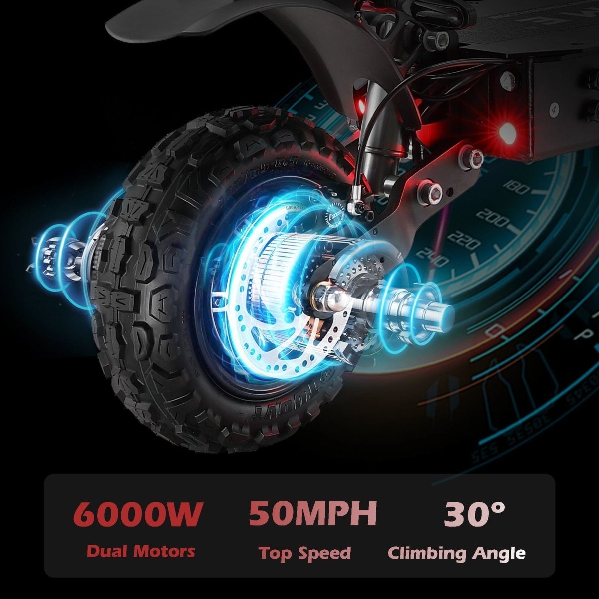 M YUME SCOOTER Y11+ Dual Motors 6000W 50 Miles Long Range and 50 mph Fastest Electric Scooter for Adults - Ezonesglobal - Buy at Wine Coolers Online