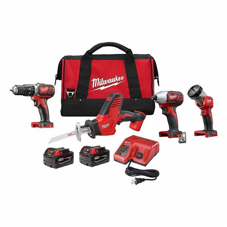 MILWAUKEE Cordless Tool Combination Kit: 4 Tools, 18 V DC Volt, Battery Included, M18™, M18™, 2PYZ8 - Ezonesglobal - Buy at Wine Coolers Online