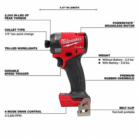 MILWAUKEE Cordless Tool Combination Kit: 7 Tools, 18 V DC Volt, Battery Included, M18 FUEL™, M18™ - Ezonesglobal - Buy at Wine Coolers Online
