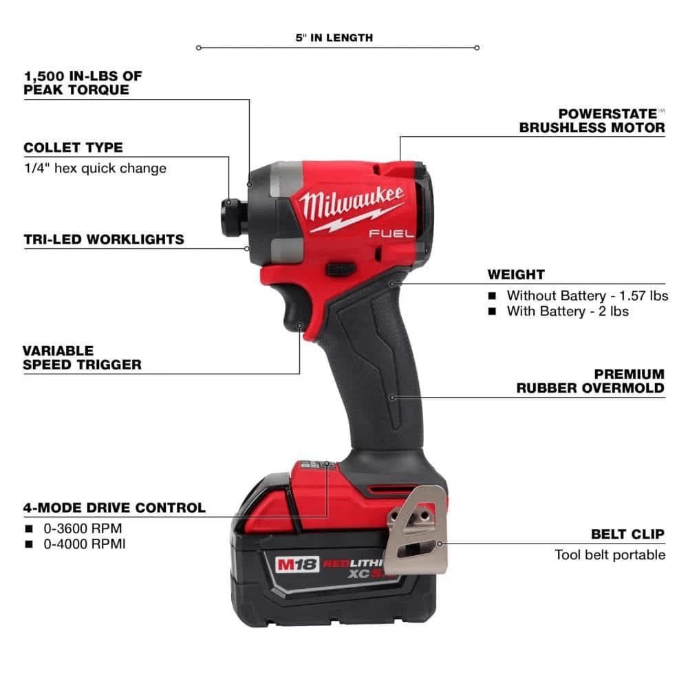 Milwaukee M18 FUEL 18 - V Lithium - Ion Brushless Cordless Hammer Drill and Impact - Ezonesglobal - Buy at Wine Coolers Online