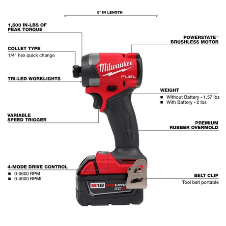 Milwaukee M18 FUEL 18 - V Lithium - Ion Brushless Cordless Hammer Drill and Impact - Ezonesglobal - Buy at Wine Coolers Online