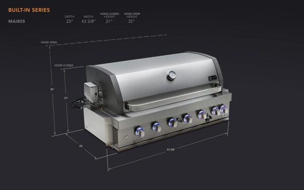 Mont Alpi 805 Built - In Gas Grill - Ezonesglobal - Buy at Wine Coolers Online
