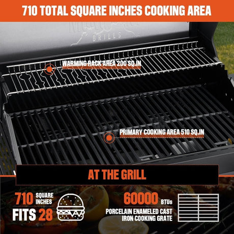 Monument Grills Denali 425 Black Smart Tech Propane Gas Grill - Ezonesglobal - Buy at Wine Coolers Online