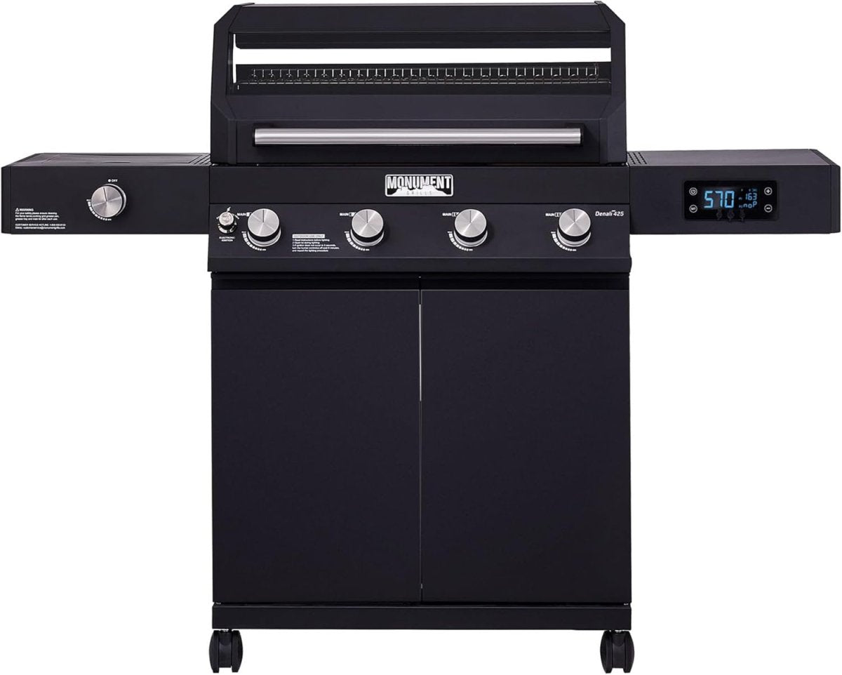 Monument Grills Denali 425 Black Smart Tech Propane Gas Grill - Ezonesglobal - Buy at Wine Coolers Online
