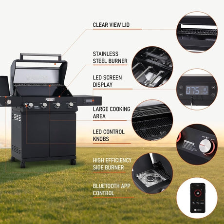 Monument Grills Denali 425 Black Smart Tech Propane Gas Grill - Ezonesglobal - Buy at Wine Coolers Online