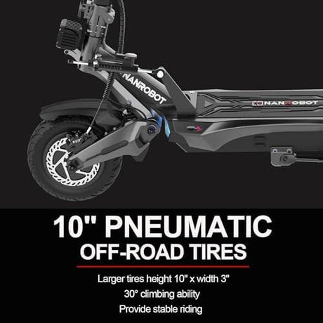 NANROBOT Electric Scooter Adults 50mph Dual Motor Electric Scooter with Suspension 80Miles Range Fast Sports Escooter Folding 10″ Off Road Tires 330LBS Max Load Complies with UL2272 Certification - Ezonesglobal - Buy at Wine Coolers Online