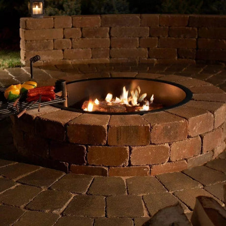 Necessories Wood Burning Fire Pit Kit 48″ w/ Cooking Grate, Concrete in Santa Fe - Ezonesglobal - Buy at Wine Coolers Online
