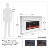 Novogratz Waverly Wide Mantel Electric Fireplace - Ezonesglobal - Buy at Wine Coolers Online