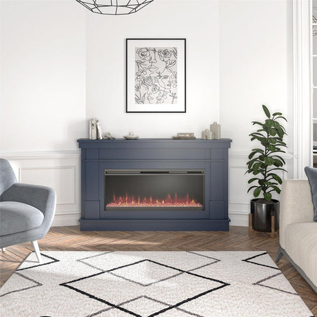 Novogratz Waverly Wide Mantel Electric Fireplace - Ezonesglobal - Buy at Wine Coolers Online