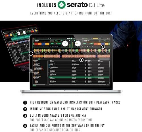 Numark Mixtrack Platinum FX Serato DJ Controller with Jog Wheel Displays, 4 Decks, Mixer, Effects Paddles and (Audio Interface) - Ezonesglobal - Buy at Wine Coolers Online