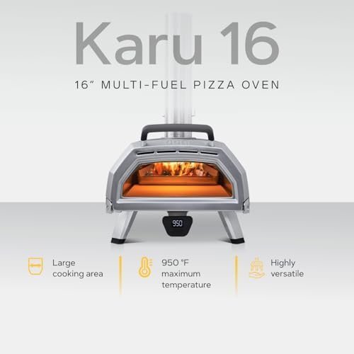 Ooni Karu 16 Multi - Fuel Outdoor Pizza Oven – Wood and Gas Fired Oven – Outdoor Cooking Pizza Oven – Fire and Stonebaked Pizza Oven for Authentic Homemade Pizzas – Dual Fuel Pizza Maker - Ezonesglobal - Buy at Wine Coolers Online