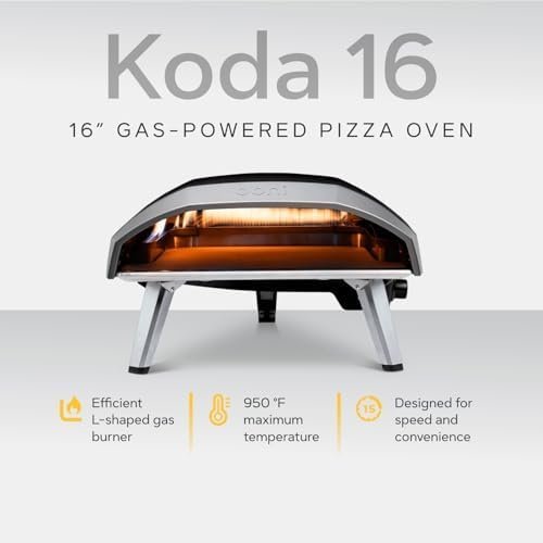 Ooni Koda 16 Natural Gas Pizza Oven – 28mbar Natural Gas Outdoor Oven, Makes 16 Inch Pizzas - Ezonesglobal - Buy at Wine Coolers Online