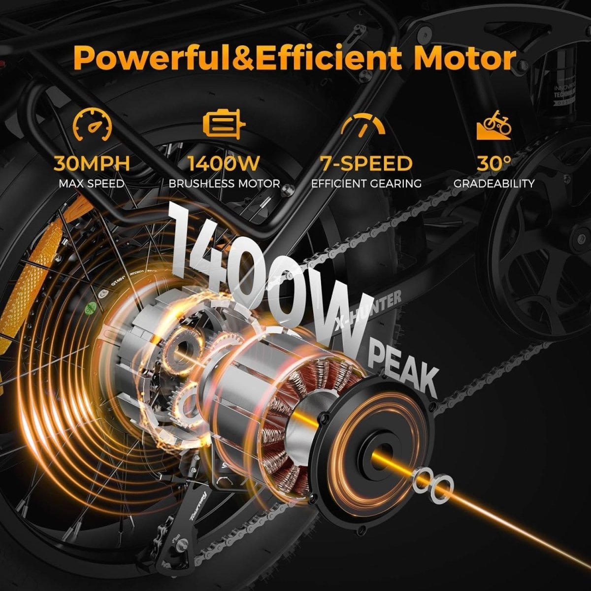 Peak Jasion X - Hunter Electric Bike - Ezonesglobal - Buy at Wine Coolers Online
