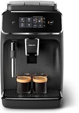Philips 1200 Series Fully Automatic Espresso Machine, Classic Milk Frother, 2 Coffee Varieties, Intuitive Touch Display, 100% Ceramic Grinder, AquaClean Filter, Aroma Seal, Black (EP1220/04) - Ezonesglobal - Buy at Wine Coolers Online