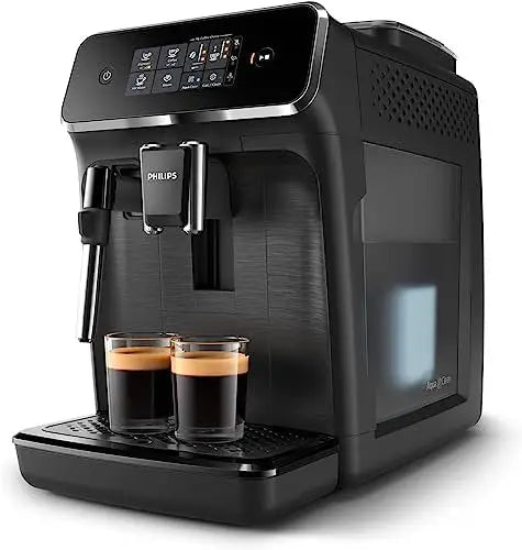 Philips 1200 Series Fully Automatic Espresso Machine, Classic Milk Frother, 2 Coffee Varieties, Intuitive Touch Display, 100% Ceramic Grinder, AquaClean Filter, Aroma Seal, Black (EP1220/04) - Ezonesglobal - Buy at Wine Coolers Online