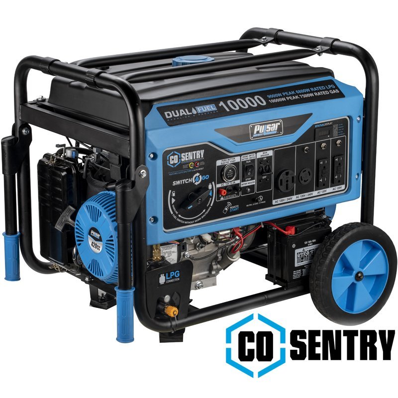 Pulsar 10,000 Watt Dual Fuel Portable Generator PG10000BRCO - Ezonesglobal - Buy at Wine Coolers Online