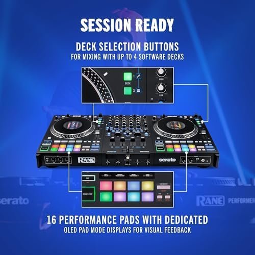 Rane PERFORMER 4 - Channel Motorized DJ Controller, 7″ Platters with Displays, Precision Feel Faders, Stem Split, Advanced FX, Serato DJ Pro Included - Ezonesglobal - Buy at Wine Coolers Online