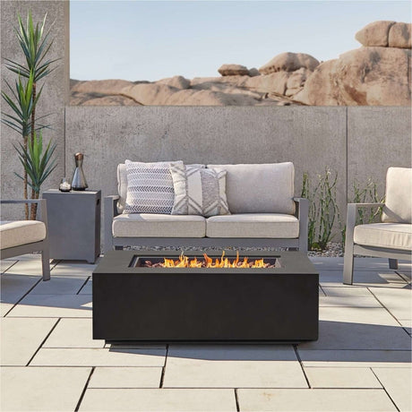 Real Flame Aegean 42″ Rectangle Propane Gas Outdoor Fire Table - Ezonesglobal - Buy at Wine Coolers Online