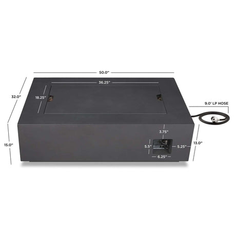 Real Flame Aegean 50″ Rectangle Propane Gas Outdoor Fire Table - Ezonesglobal - Buy at Wine Coolers Online