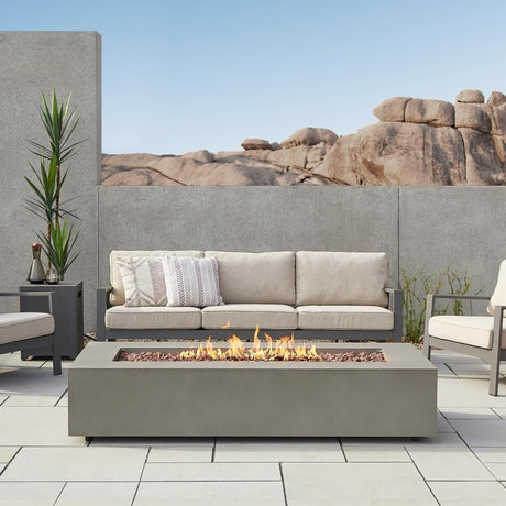 Real Flame Aegean 70″ Rectangle Propane Fire Table - Ezonesglobal - Buy at Wine Coolers Online