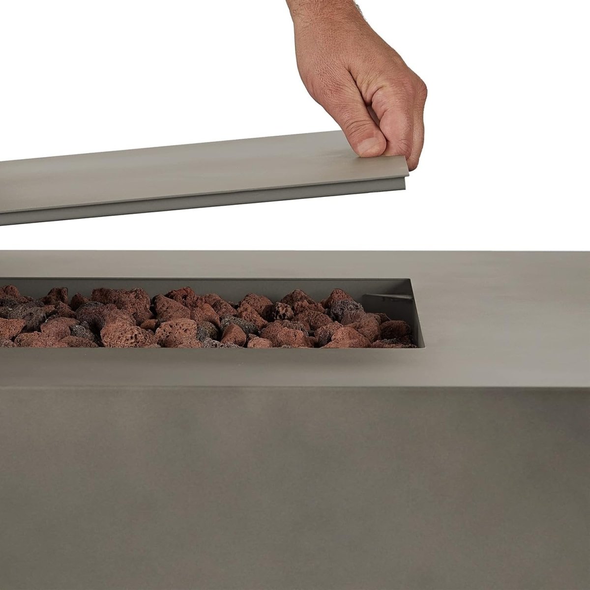 Real Flame Aegean 70″ Rectangle Propane Fire Table - Ezonesglobal - Buy at Wine Coolers Online