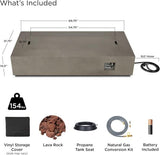 Real Flame Aegean 70″ Rectangle Propane Fire Table - Ezonesglobal - Buy at Wine Coolers Online