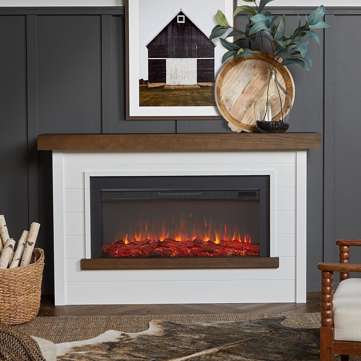 Real Flame Bernice Landscape Electric Fireplace - Ezonesglobal - Buy at Wine Coolers Online