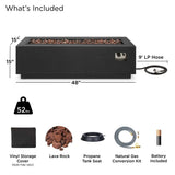 Real Flame Lanesboro Propane or Natural Gas Fire Pit Table - Ezonesglobal - Buy at Wine Coolers Online