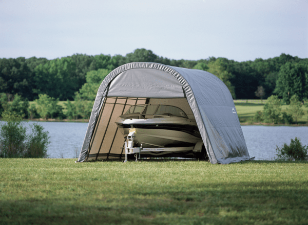 ShelterCoat Custom Round Wind and Snow Rated Shelter, 12 ft. x 20 ft. x 8 ft. Standard PE 9 oz. Gray - Ezonesglobal - Buy at Wine Coolers Online