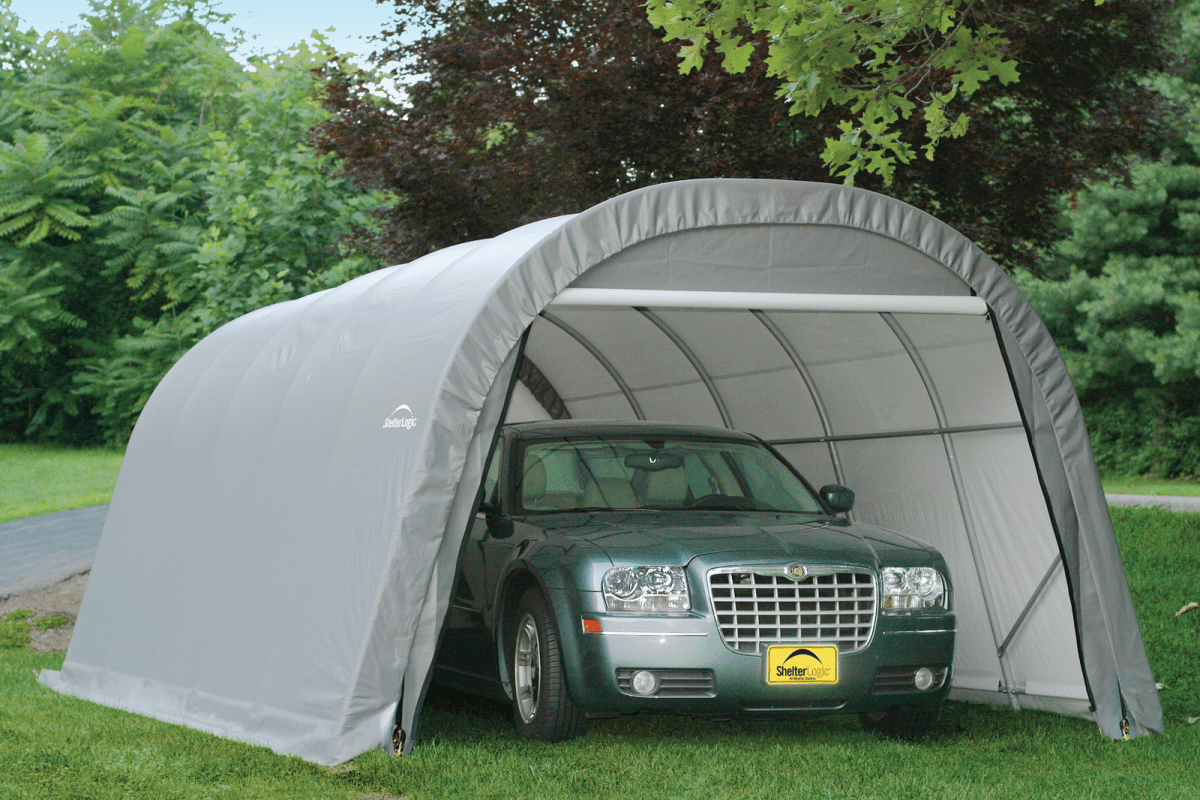 ShelterCoat Custom Round Wind and Snow Rated Shelter, 12 ft. x 20 ft. x 8 ft. Standard PE 9 oz. Gray - Ezonesglobal - Buy at Wine Coolers Online