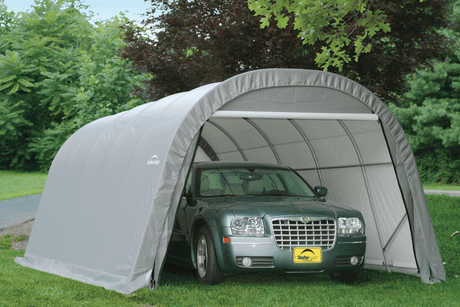 ShelterCoat Custom Round Wind and Snow Rated Shelter, 12 ft. x 20 ft. x 8 ft. Standard PE 9 oz. Gray - Ezonesglobal - Buy at Wine Coolers Online