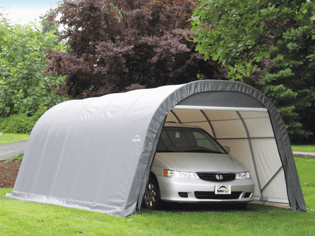 ShelterCoat Custom Round Wind and Snow Rated Shelter, 12 ft. x 20 ft. x 8 ft. Standard PE 9 oz. Gray - Ezonesglobal - Buy at Wine Coolers Online