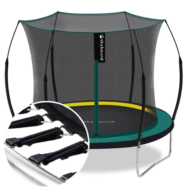 SkyBound 6ft outdoor Trampoline without springs, toddler springless trampoline with net for Kids and Adults, springless Trampoline with Enclosure for Backyard Indoor and Outdoor - Ezonesglobal - Buy at Wine Coolers Online